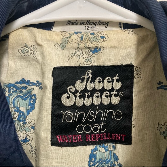 Women’s Fleet Street navy water repellent navy rain trench coat size 12 - Picture 4 of 5